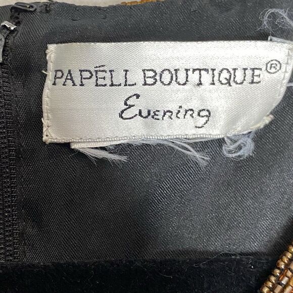 VTG Papell Boutique Silk Beaded Top Womens L Retro Glam‎ Formal Whimsigoth Party - Picture 8 of 10